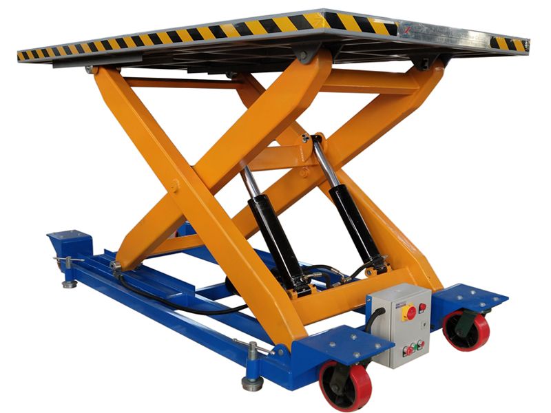 Single scissor mobile Lift Platform With Supporting Legs