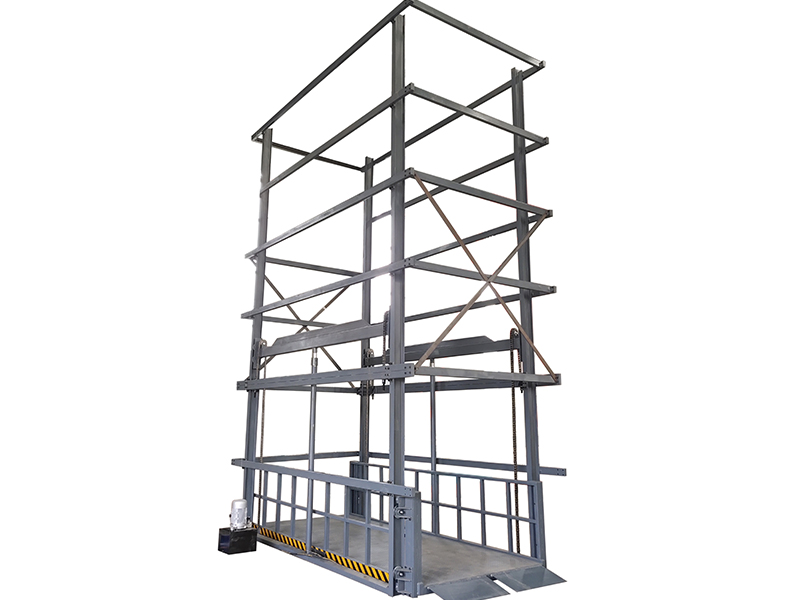 Warehouse Vertical Cargo Lift Guide Rail Lift Platform